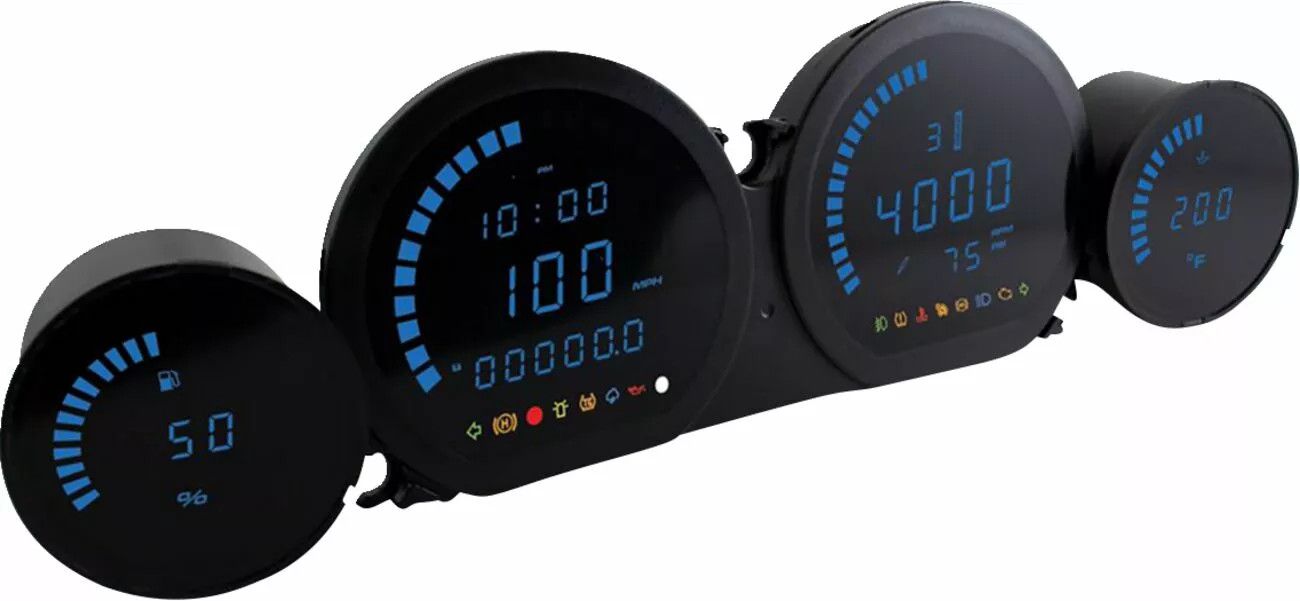 Koso north america BA064911 HD-03L négyrészes LED-mérőkészlet Sebességmérő és fordulatszámmérő 0