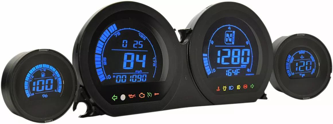 Koso north america BA064911 HD-03L négyrészes LED-mérőkészlet Sebességmérő és fordulatszámmérő 4