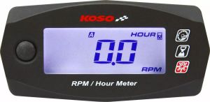 Koso north america BA033W00 Mini 4 fordulatszámmérő és üzemóra mérő Sebességmérő és fordulatszámmérő