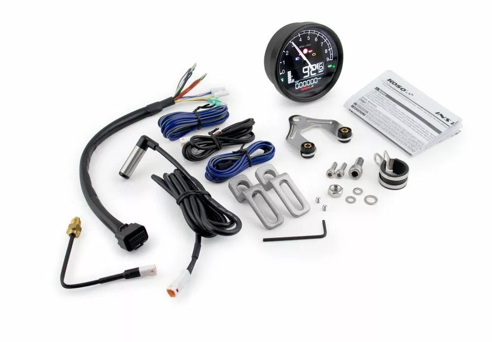 Koso north america BA087004 D80-HD TNT-05 Sebességmérő/fordulatszámmérő ABE-vel Sebességmérő és fordulatszámmérő 2