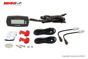 Koso north america BA033020 Mini-4 kettős hőmérő Sebességmérő és fordulatszámmérő 2