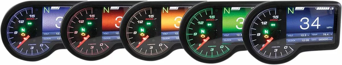Koso north america BA071000 RX-3 TFT többfunkciós mérő Sebességmérő és fordulatszámmérő 3