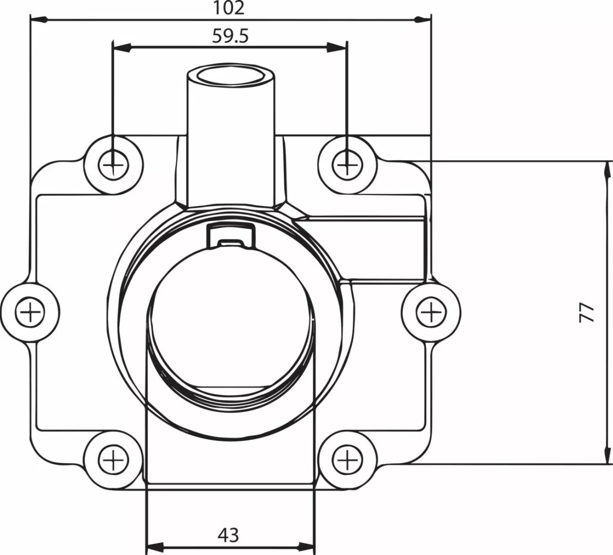 Kimpex 301735 karburátor rögzítő karima Szívócső 2