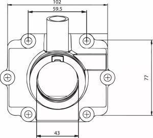 Kimpex 301735 karburátor rögzítő karima Szívócső 3