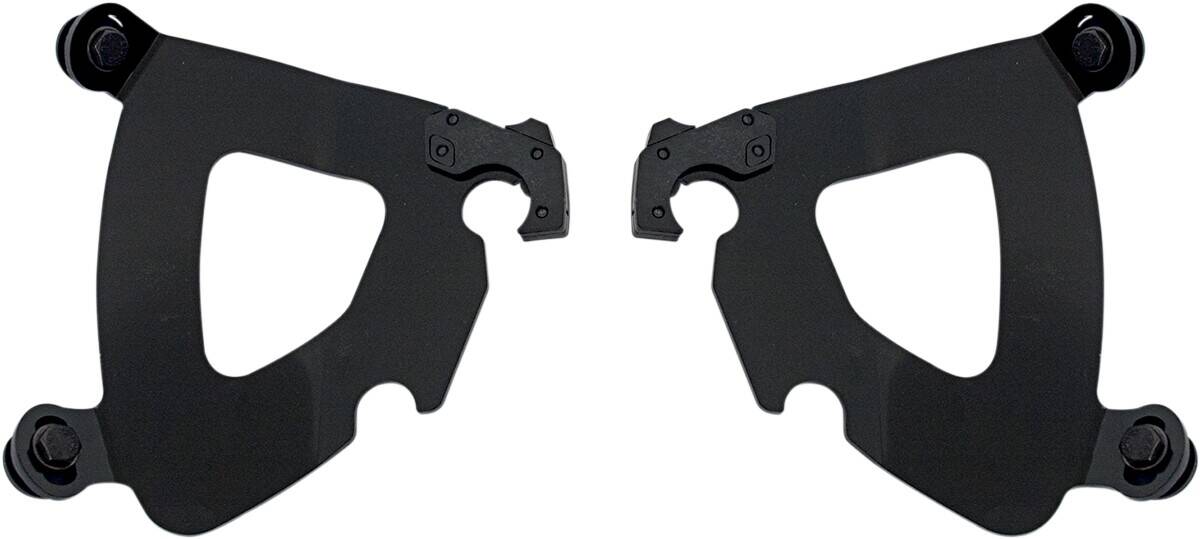 Memphis shades hd PLATES-ONLY készlet TRIGGER-LOCK GAUNTLET-FAIRING fekete Szélvédő és karosszéria rögzítő alkatrész 0