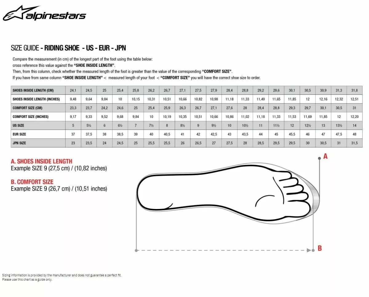 Alpinestars 2540124-1004-85 kijelentett cipő Motoros cipő, csizma 7