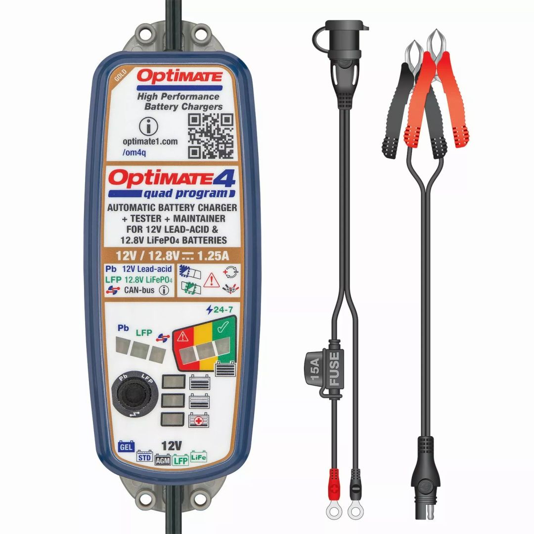 Tecmate TM630 Optimate 4 quad program Akkumulátor töltő 2