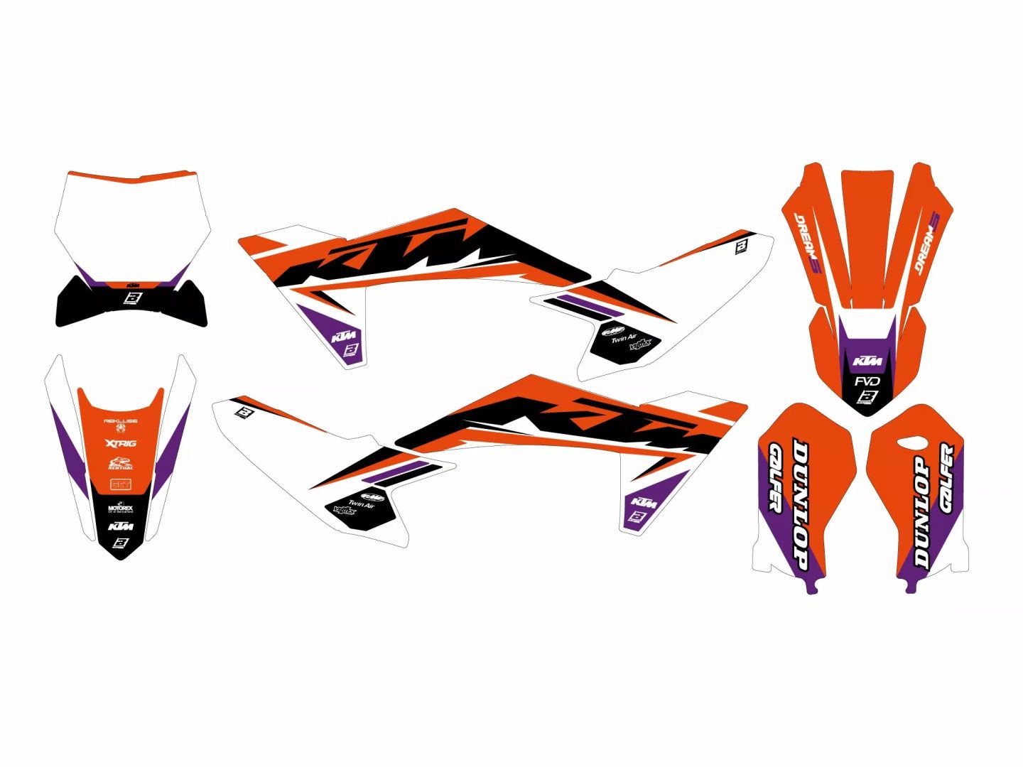 Blackbird racing 2549AB Dream 5 grafikus készlet 0