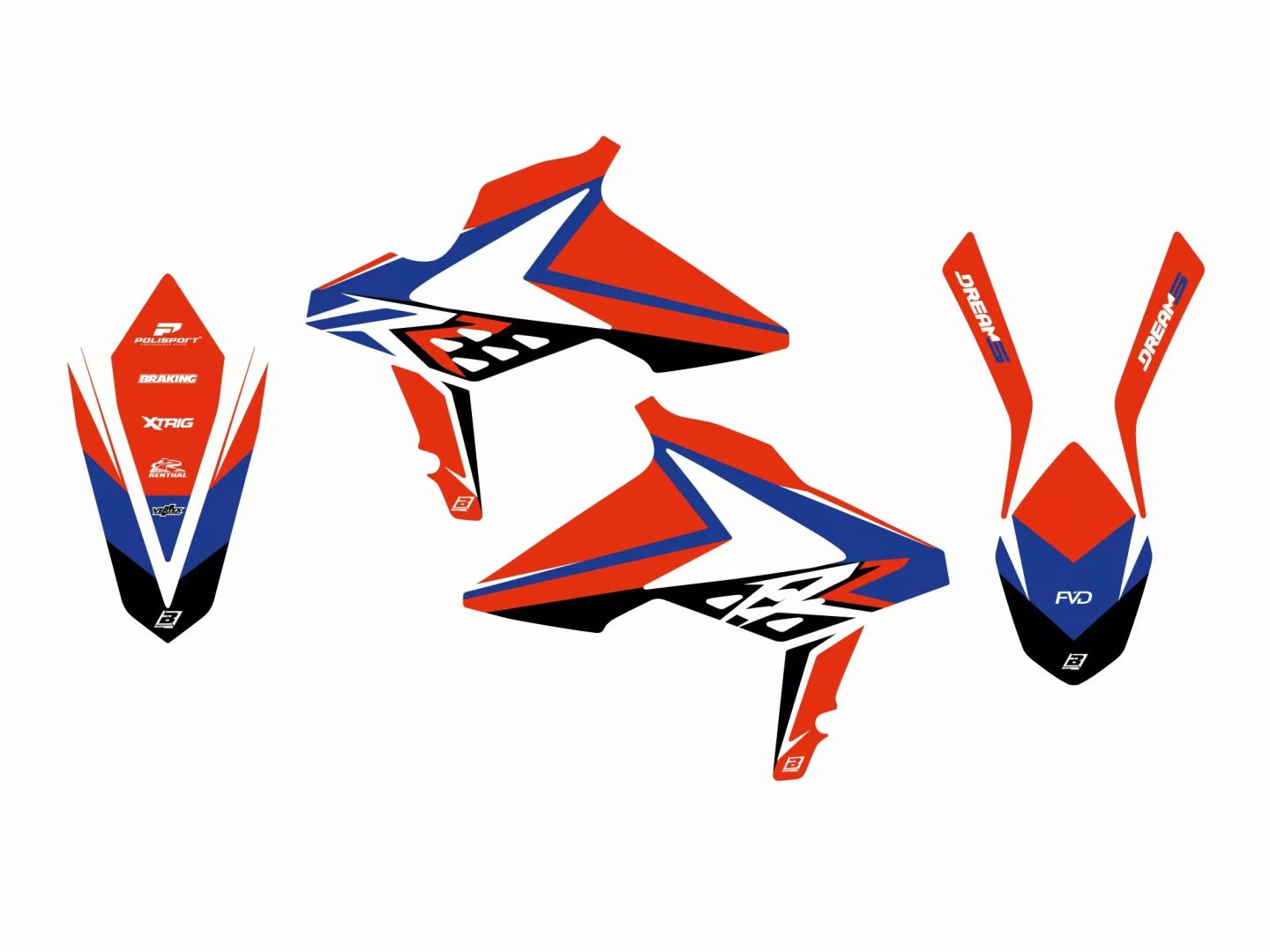 Blackbird racing 2B03AB Dream 5 grafikus készlet 0